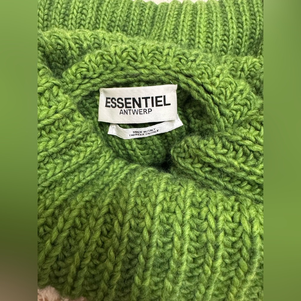 Essentiel Antwerp Green Anjou English Ribs Turtleneck Sweater Small